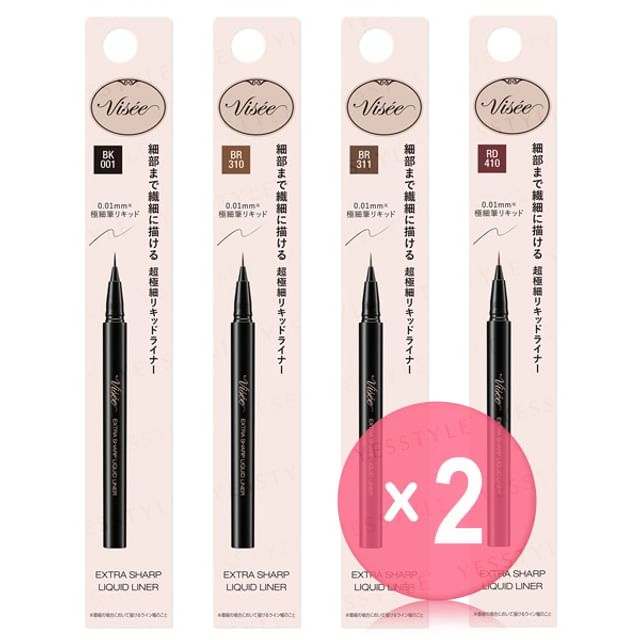 Kose-Visee Extra Sharp Liquid Liner 2pcs Bundle Set