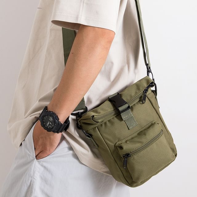 krokki-Canvas Plain Shoulder Bag in 5 Colors