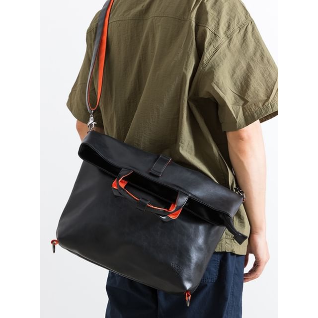 krokki-Convertible Faux-Leather Shoulder Bag