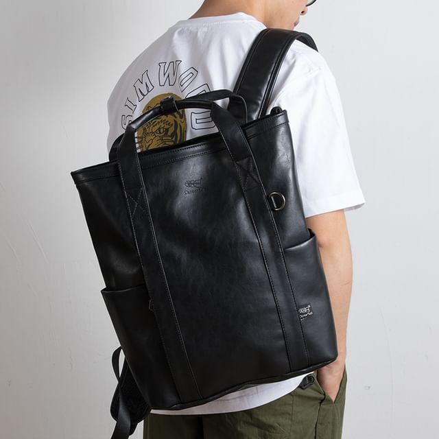 krokki-Faux-Leather Backpack