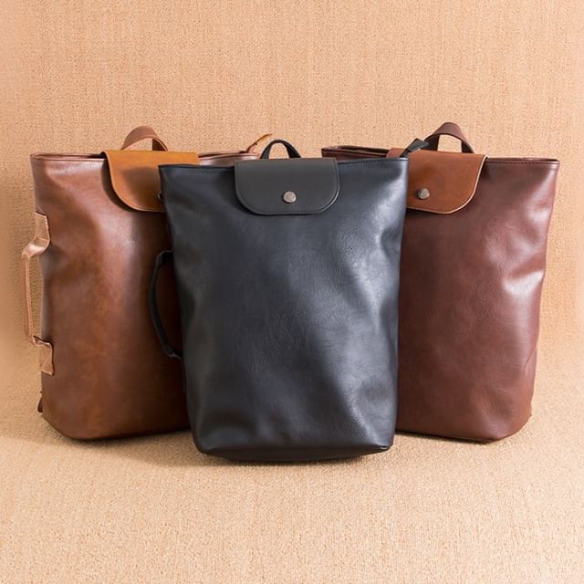 krokki-Faux-Leather Backpack