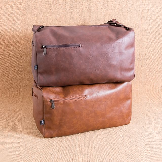 krokki-Faux-Leather Duffle Bag