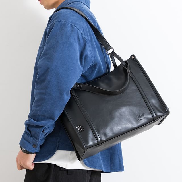 krokki-Faux-Leather Tote Bag