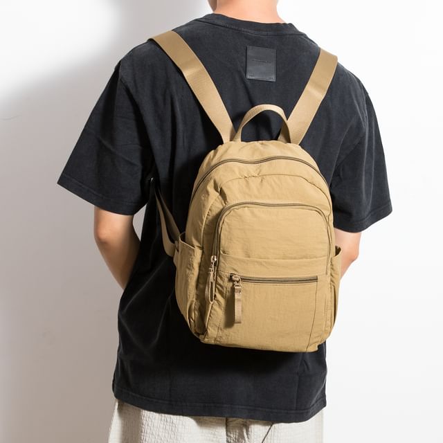 krokki-Plain Canvas Backpack