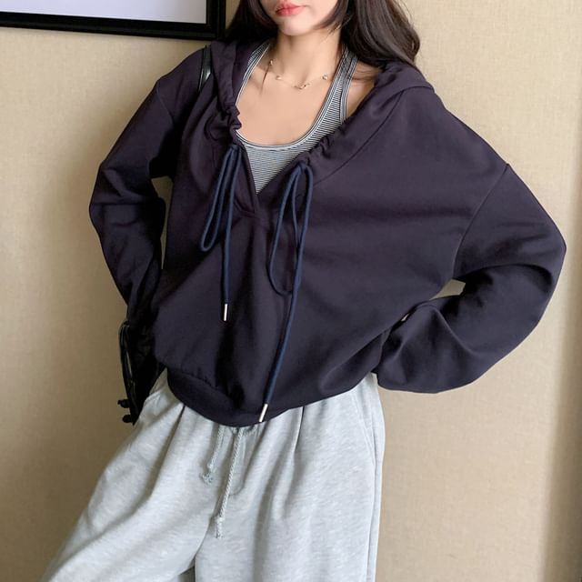KUMI-Halter Striped Top