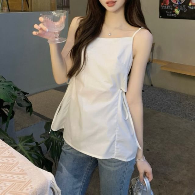 KUMI-Plain Cutout Camisole Top