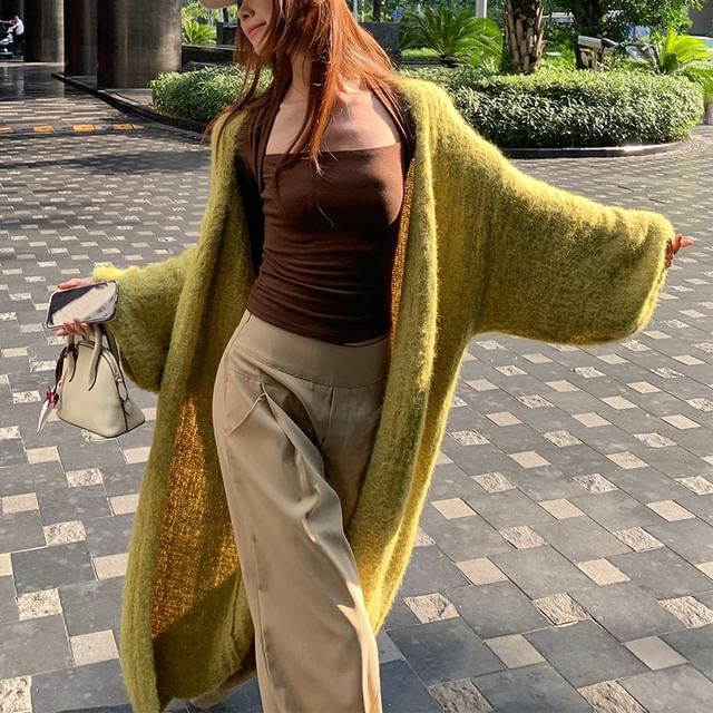 KUMI-Plain Open Front Cardigan Various Designs