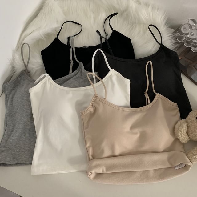KUMI-Plain Padded Slim Fit Cami Top