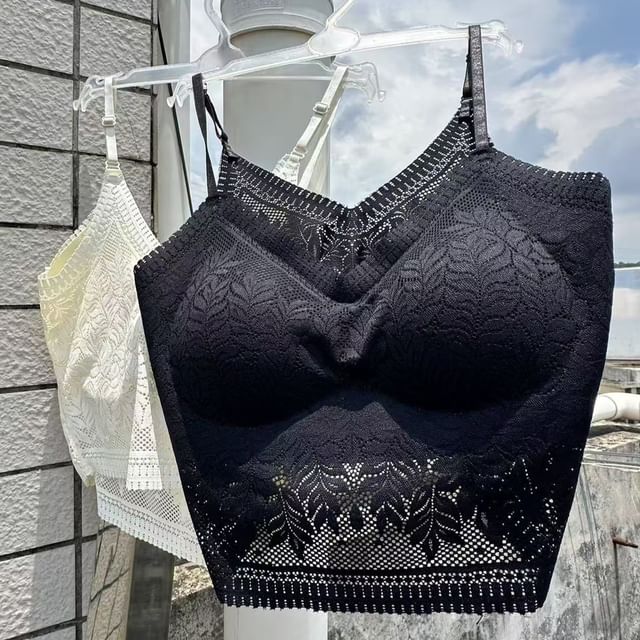 KUMI-Spaghetti Strap Lace Camisole Top