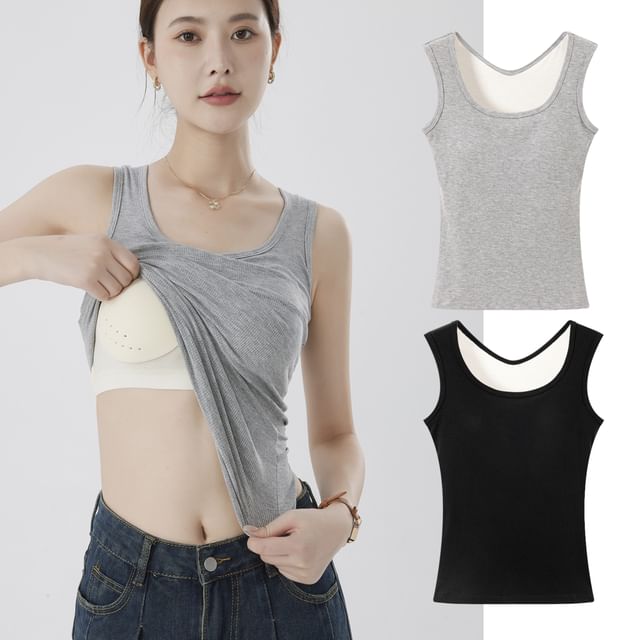 KUMI-U-Neck Plain Bra Top