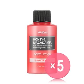 KUNDAL-Honey Macadamia Pure Body Lotion Mini - 2 Types 5pcs Bundle Set