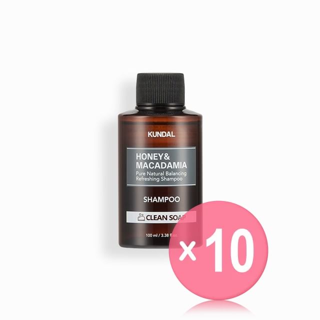 KUNDAL-Honey Macadamia Pure Natural Shampoo Mini - 2 Types 10pcs Bundle Set
