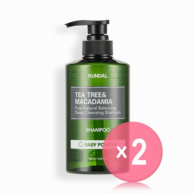KUNDAL-Tea Tree Macadamia Deep Cleansing Shampoo - 3 Types 2pcs Bundle Set