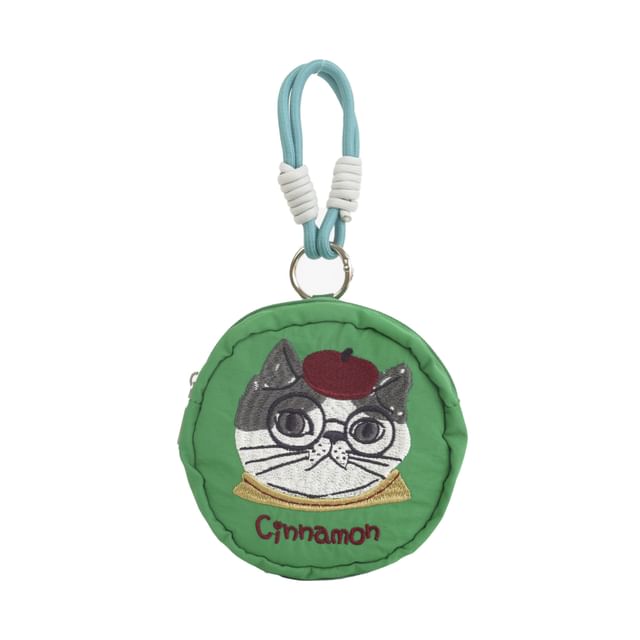 KUSUGURU JAPAN-Cat Cinnamon Mini Decorative Round Pouch