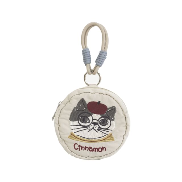 KUSUGURU JAPAN-Cat Cinnamon Mini Decorative Round Pouch