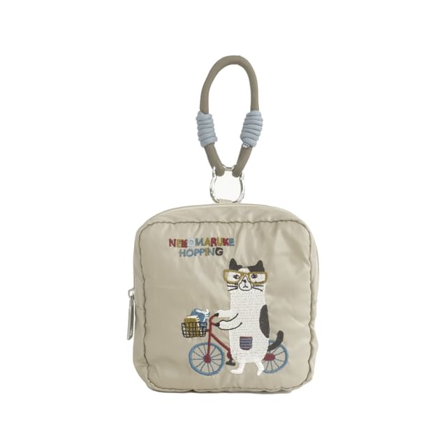 KUSUGURU JAPAN-Cat Nekomaruke Mini Decorative Square Pouch