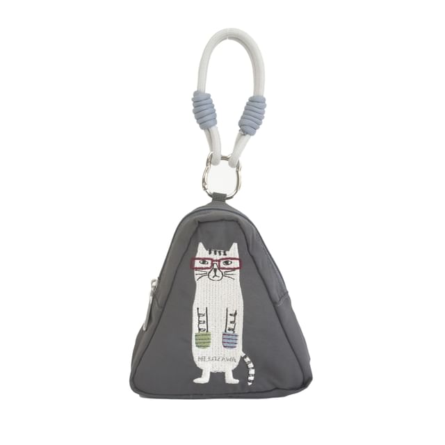KUSUGURU JAPAN-Cat Nekomaruke Mini Decorative Triangular Pouch