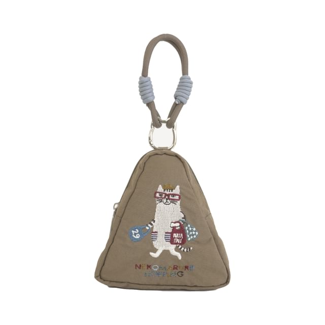 KUSUGURU JAPAN-Cat Nekomaruke Mini Decorative Triangular Pouch