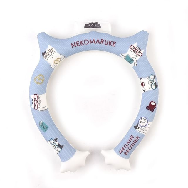 KUSUGURU JAPAN-Cat Nekomaruke Neck Cooling Ring Blue