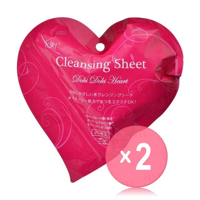 l-cher-Doki Doki Heart Cleansing Sheet Oil-Free Type 2pcs Bundle Set