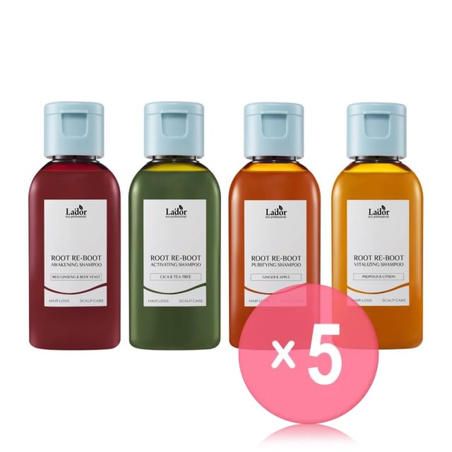 Lador-Root Re-Boot Shampoo Mini - 4 Types 5pcs Bundle Set