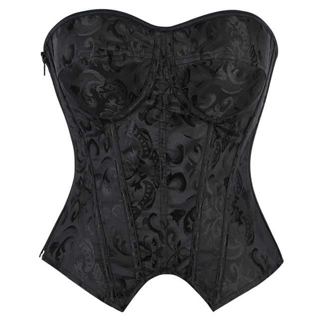 Lady Citrus-Jacquard Tube Corset Top
