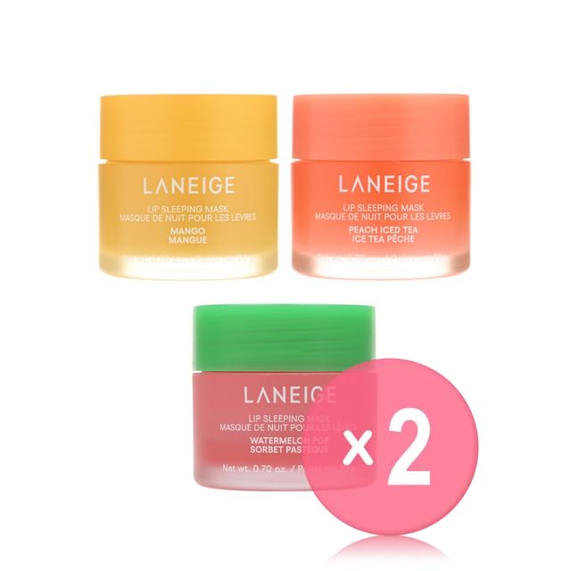 LANEIGE-Lip Sleeping Mask - 3 Types 2pcs Bundle Set