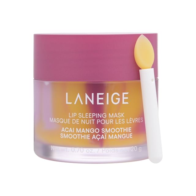 LANEIGE-Lip Sleeping Mask Acai Mango Smoothie - Masque de nuit pour les lèvres parfum açaï-mangue