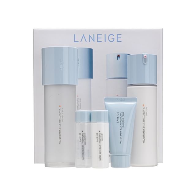 LANEIGE-Set essentiel en 2étapes à lacide hyaluronique bleu Water Bank 2versions