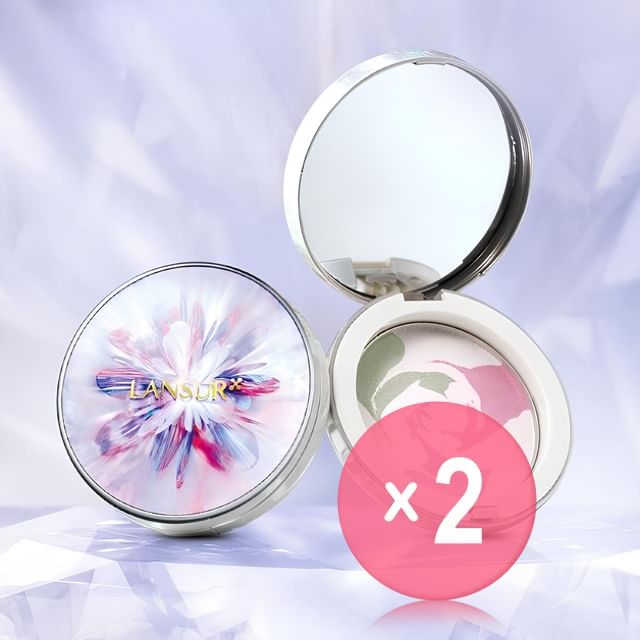 LANSUR-Color Refining Pressed Powder Diamond Edition 2pcs Bundle Set