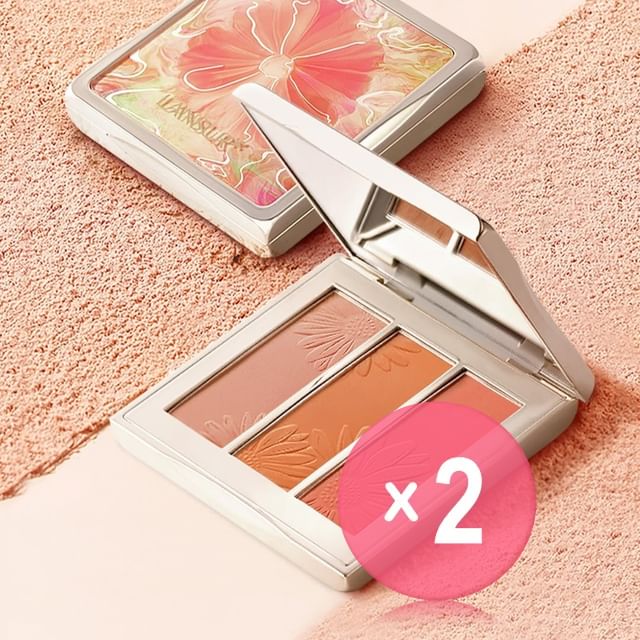 LANSUR-Explore Nature Series 3-Colors Blush Palette 2pcs Bundle Set