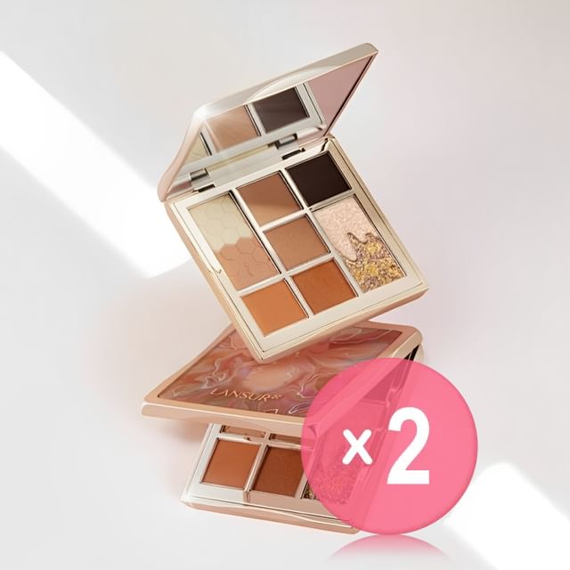 LANSUR-Explore Nature Series Eyeshadow Palette - 2 Types 2pcs Bundle Set