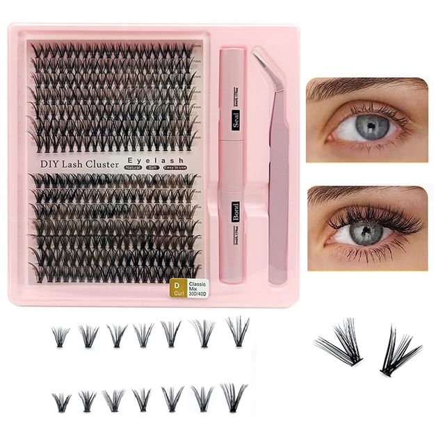 Lashie-D Curl Multipack False Eyelashes Cluster Various Designs