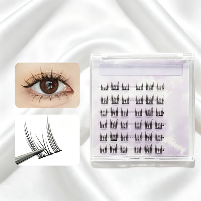 Lashie-Natural Doll Eye Glue Free Clusters False Eyelashes