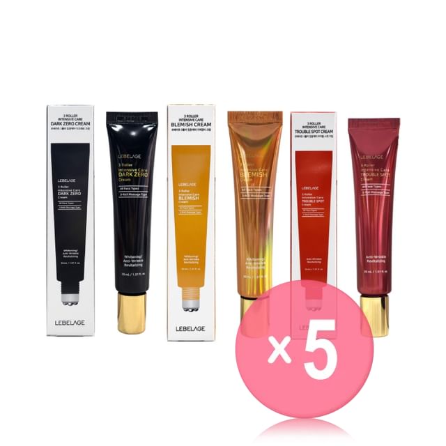 LEBELAGE-3 Roller Intensive Care Cream - 3 Types 5pcs Bundle Set