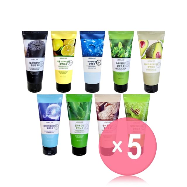 LEBELAGE-Cleansing Foam - 9 Types 5pcs Bundle Set