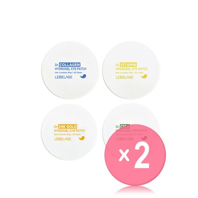 LEBELAGE-Hydrogel Eye Patch - 4 Types 2pcs Bundle Set