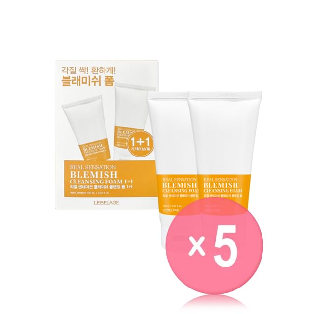LEBELAGE-Real Sensation Blemish Cleansing Foam Set 5pcs Bundle Set