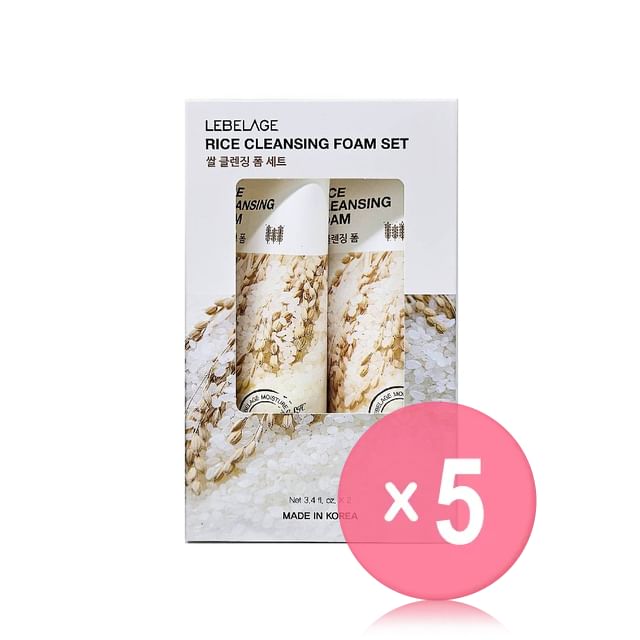 LEBELAGE-Rice Cleansing Foam Set 5pcs Bundle Set