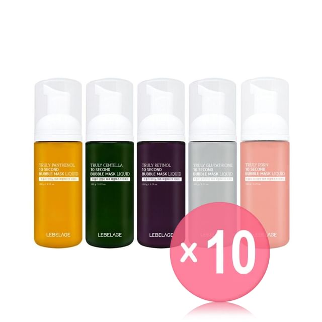 LEBELAGE-Truly 10 Second Bubble Mask Liquid - 5 Types 10pcs Bundle Set