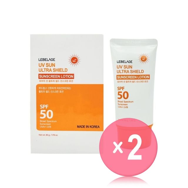 LEBELAGE-UV Sun Ultra Shield Sunscreen Lotion 2pcs Bundle Set