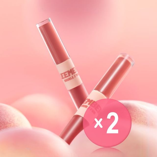 LEEMEMBER-Funny Double-Ended Liquid Lipstick - 6 Colors 2pcs Bundle Set