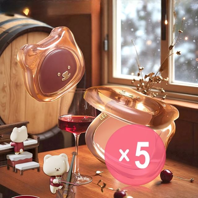 LEEMEMBER-Hydrating Blush Red Wine Edition - 2 Colors 5pcs Bundle Set