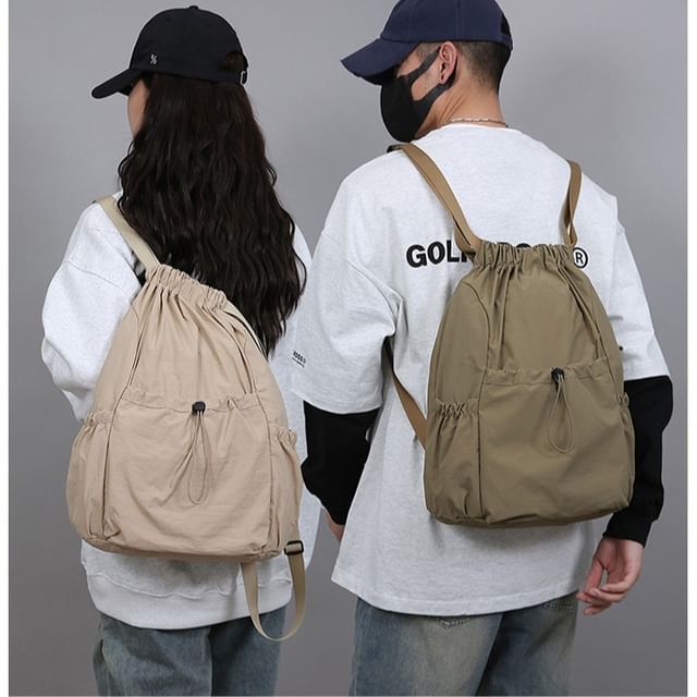 leopar-Oxford Plain Backpack