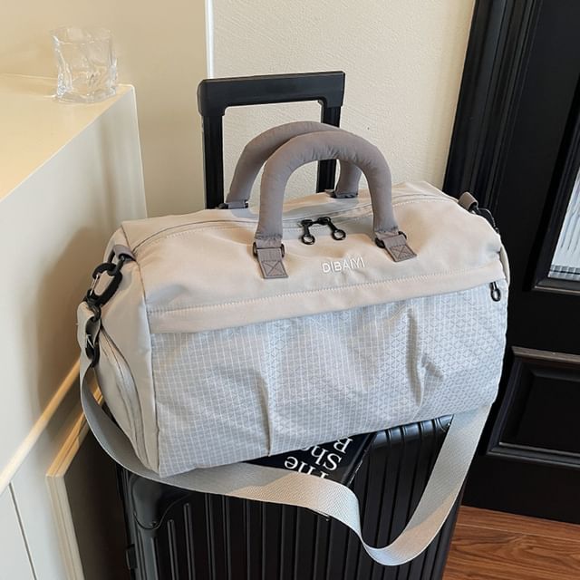 leopar-Plaid Duffel Bag