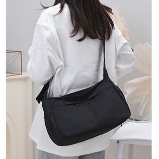 leopar-Plain Crossbody Bag