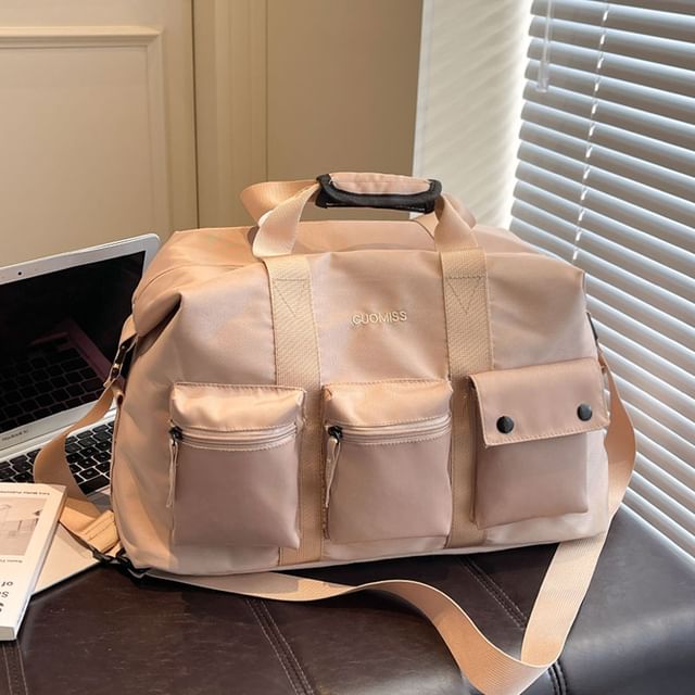 leopar-Plain Multi-Pocket Carryall