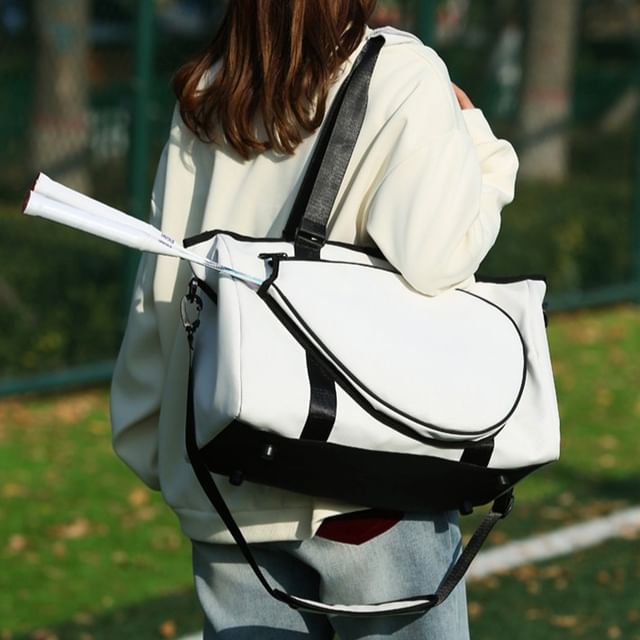 leopar-Racket Compartment Lightweight Duffel Bag