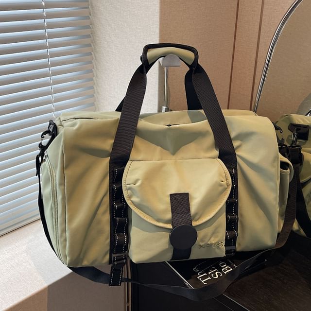 leopar-Textile Two Tone Carryall Bag