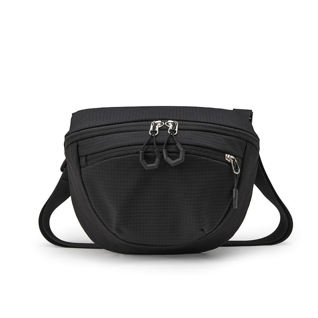 leopar-Unisex Plain Panel Crossbody Bag